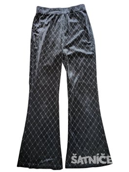 Černé tepláky pro holky se stříbrnámi tečkami secondhand Primark